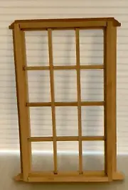 3 Over 4 Window 2-3/4 X 4 1/2” dollhouse miniature 1:12 scale wood
