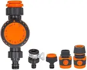 XUEXUDO Countdown Tap Timer, Water Valve, Auto Shut-Off, Drip Controller, Irrigation Valve, Irrigation Device (Timer+Fitting Set)