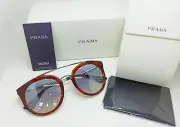 New Authentic PRADA Sunglasses SPR 23S USE-5R0 Havana Brown Light Blueish Mirror