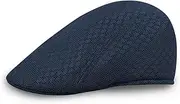 [Rayson] Flat Cap Breathable Summer Mesh Golfer Hat Newsboy Hats Mesh Flat Duck Bill Hats Casual Cap Hollow Mesh Beret Cap