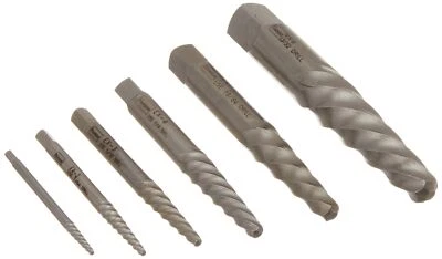 IRWIN Hanson 6 Piece Spiral Flute Screw Extractor Set for Broken Bolts