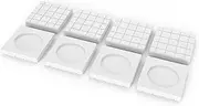 SEISSO Anti Vibration Pads, Anti Walk & Anti Shaking Washer Vibration Pads, Noise Reducing Anti Vibration Mat for Washing Machine with Strong Grip Washer and Dryer Rubber Foot Pads - 8PCS, White