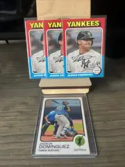 2022 Jasson Dominguez Topps Heritage Rookie Lot x4