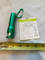 Eddie Bauer Bottle Opener Zoom Flashlight Color: GREEN, BRAND NEW WITH TAG!