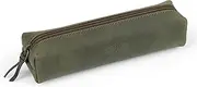 Otto Angelino Genuine Leather Zipper Pen, Pencil & Cosmetic Case