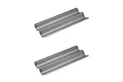 2x Mastercraft Crusty Bake 39x16cm Non-Stick Baguette Tray Kitchen Baking Grey