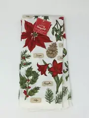 St Nicholas Square 2 Piece Kitchen Towel Set - Juniper Poinsettia