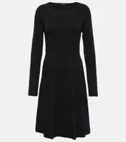[Joseph] Joseph Ribbed-knit wool minidress AU 12 black