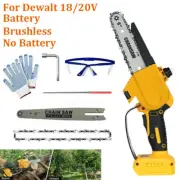 6in Mini Cordless Chainsaw Electric One-Hand Saw Wood Cutter For Dewalt 18V New