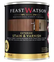 Feast Watson EXTERIOR STAIN & VARNISH High Gloss Finish TAMAN MERBAU-500ml Or 1L