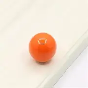 2021 Colorful Ceramic Cabinet Door Handle Simple Round Ball Shaped Cupboard Wardrobe Drawer Hole Children's Room Handles - (Color: Orange)