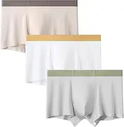[Maiyifu-GJ] 3 Pack Mens Moisture-Wicking Boxer Briefs Soft Breathable Underwear Trunks Lightweight Comfortable Underpants, Color32, Medium, Color32, Medium