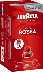 Lavazza Qualità Rossa Coffee Capsules - Compatible with Nespresso Machines - 30 Pods