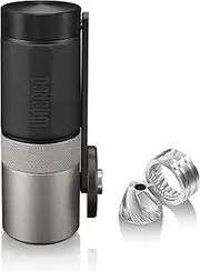 WACACO Exagrind, Manual Coffee Grinder, Stainless Steel Conical Burr, High Precision Adjustable Coffee Bean Grinder with Hand Crank, Handheld Portable Grinder for Espresso, Pour-Over, Camping, Travel