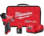 Milwaukee M12 12V FUEL Brushless Cordless 1/4 In. Hex Impact Driver Compact Kit