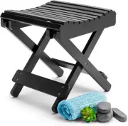 Sorbus Foldable Shower Stool – Bamboo Foot Rest & Shaving Stool for Inside Showe