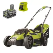 Ryobi 18V ONE+ Cordless Electric Lawn Mower +4.0ah Lithium Battery + Charger Kit