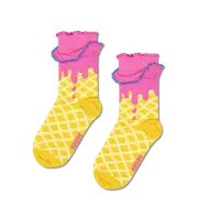 Kids Fun Ice Cream Socks | Colorful Childrens Socks Yellow, Pink, Orange