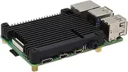 Geekworm 11mm Thickness Embedded Heatsink (P165-B) for Raspberry Pi 4, Armor Aluminum Radiator Compatible with Raspberry Pi 4 Model B Computer and Pi 4 Expansion Board Support POE Extension