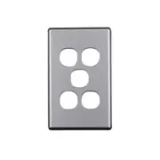 Elegant 5 Gang Aluminium Plate Silver Matte