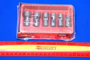 Snap-on NEW Ships FREE 6 Pc 1/4" Drive 12-Point SAE Shallow Universal Socket Set
