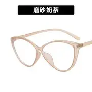 Cat Eye Sunglasses Light Coffee Frame - Lens - Transparent - One Size