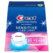 Crest 3D Sensitive + LED Light 28 Strips 14 Treatments ~ Exp 11/2025+