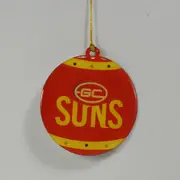 Gold Coast Suns AFL Set of 3 Christmas LED Bauble Decorations Xmas Balls