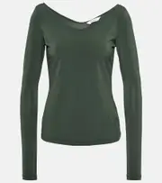 [Max Mara] Max Mara Ragazza jersey crêpe top UK 18 green