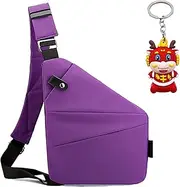 [motyeak] Wander Plus Anti Theft Bag,Wander Plus Anti Theft Travel Bag,Wander Plus Anti-Theft Travel Bag for Women and Men,Travel Cross Body Bag Women Anti Theft (Violet,Left Shoulder)