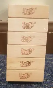 Branded Jenga Replacement Blocks – Set of 18 - Standard Size Version - SEALED