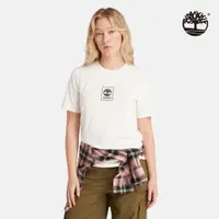 在飛比找PChome24h購物優惠-Timberland 女款復古白印花Logo 短袖T恤|A6