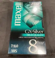 Maxell T-160 GX-Silver High Quality VHS VCR Blank Tape 8-Hour SEALED