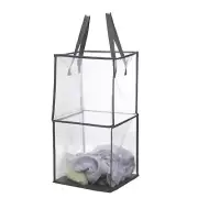Laundry Hamper, 26" x 12.6" Collapsible Laundry Baskets for Dirty Clothes Grey