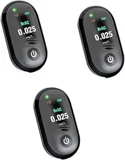3pcs Alcohol Tester Detectors Monitors Testing Battery Carbon Monoxide Bad Tester Breathalyzers for Beverage Dispenser Machine Watch Portable Black