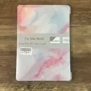 Macbook New Pro 13” years 2016-2020 pink/blue watercolor hardshell case