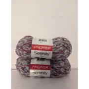 Premier Serenity sock yarn Chili DN104-07 wool blend super fine 50 gram lot of 2