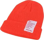 [Beavorty] Infant Knitted Hat Toddler Winter Hat Soft Cotton Breathable Baby Shower Orange