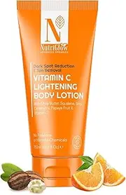 Nutriglow Advanced Organics Vitamin C Lightening Deep Moisture, Brightening Body Lotion for Men and Women - 150Ml