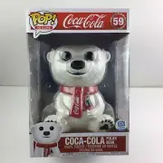 Funko Pop COCA-COLA POLAR BEAR 10 Inch JUMBO Funko Shop Exclusive 59 HIGH GRADE