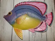 New Large Colorful Unique Nautical Wall Art Spanish Hog Fish 21" x 15"