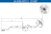 ATE Brake Hose For HYUNDAI Ix35 Tucson Suv Van KIA Sportage 13-23 58732-D3000 (for: Kia)
