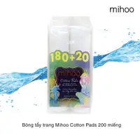 在飛比找蝦皮購物優惠-Mihoo化妝棉韓國200片【圓形純棉美人魚包】