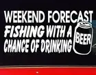 Aussie BEER Keg Can 4x4 Fish Fishing Boat Rod Tacke box Sticker FORECAST 200mm