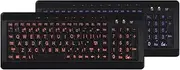 iMBAPrice Large Font Print USB LED Backlit Keyboard, Orange and Blue (IMBA-LOB-BKB)