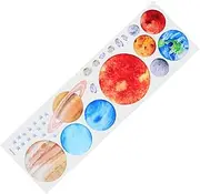 SWOOMEY Nine Planets Wall Sticker Solar System PVC Peel and Stick Decal Easy Install Corridor Wallpaper Removable