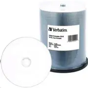 Verbatim 95252 CD-R 80Min White Wide Inkjet Printable 100 Pack 52x AZO [95252]