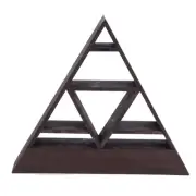 Triangular Storage Rack WallMounted Crystal Display Shelf Home Decoration US