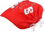 Mahjongg Set Bag Drawstring Large Capacity Mahjong Storage Pouch Fabric for Travel Home