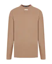Prada Long-Sleeved Crewneck T-Shirt S,XS,M cork beige